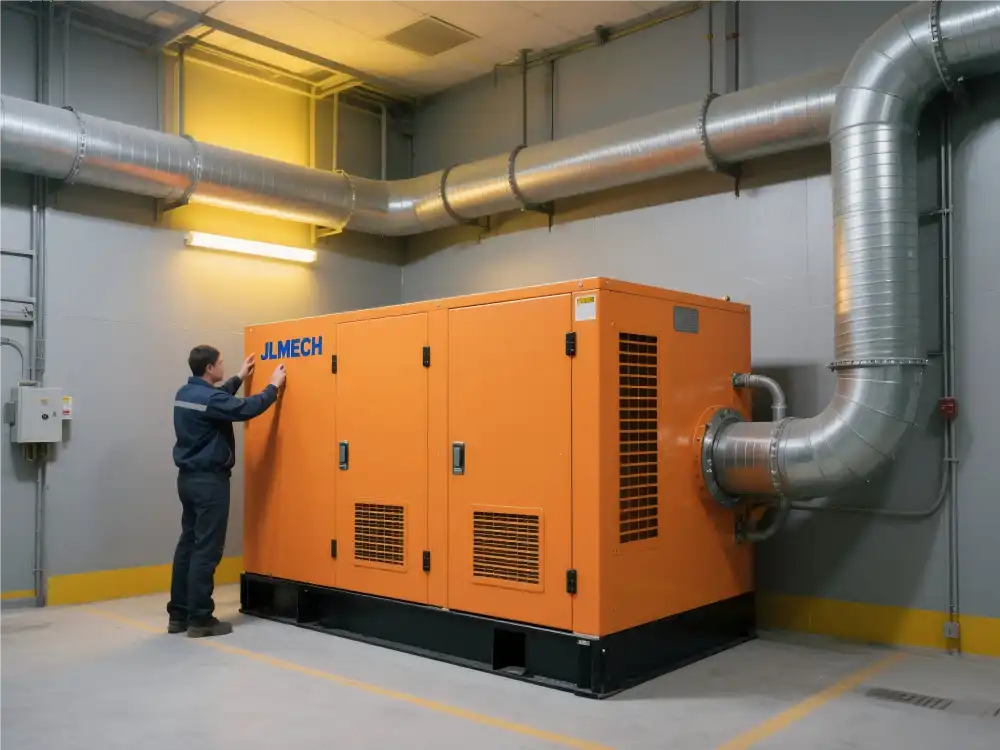 How do you solve the heating problem of a big diesel generator?